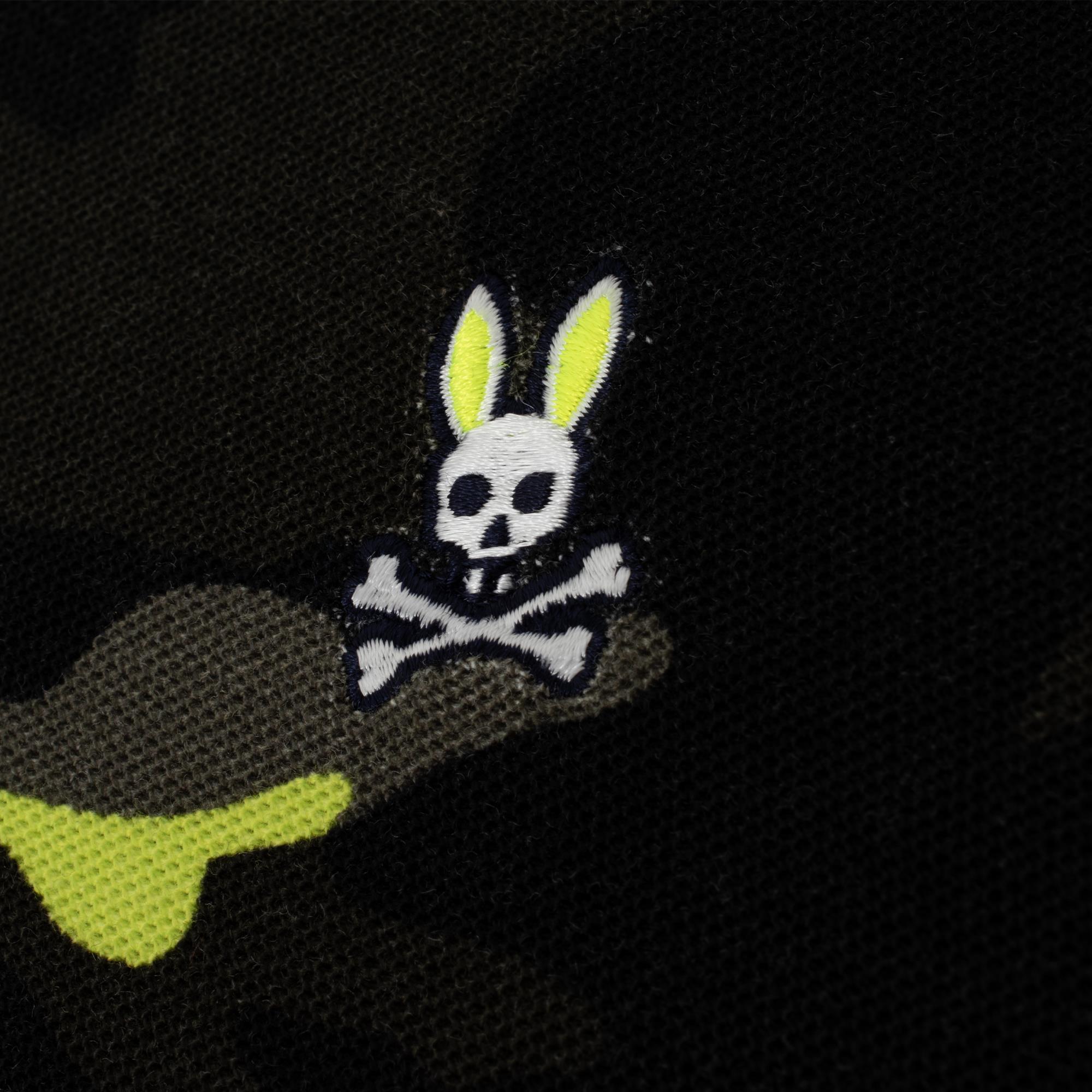 Psycho Bunny Plano Pique Camo Polo Shirt Black